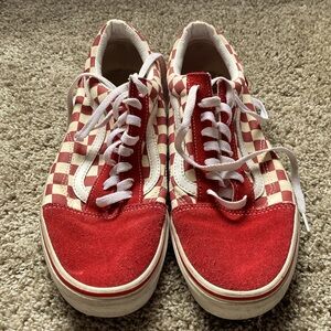 Vans Old Skool (Red Checkerboard) Size 10.5